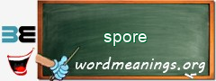 WordMeaning blackboard for spore